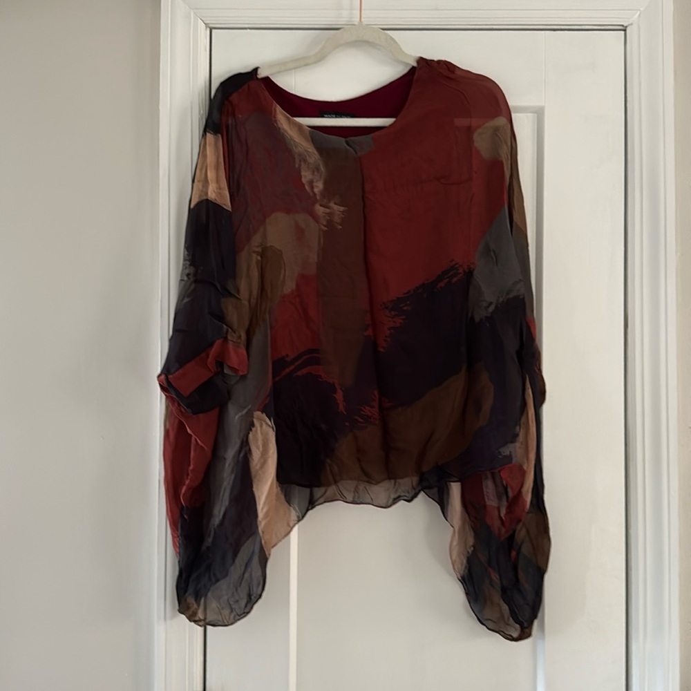 Italian Silk poncho top
